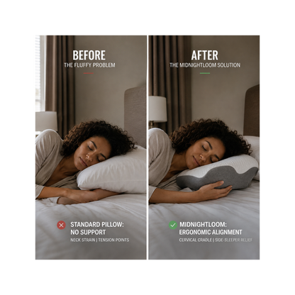 Midnight Loom Cervical Memory Foam Pillow , For Side Sleepers.